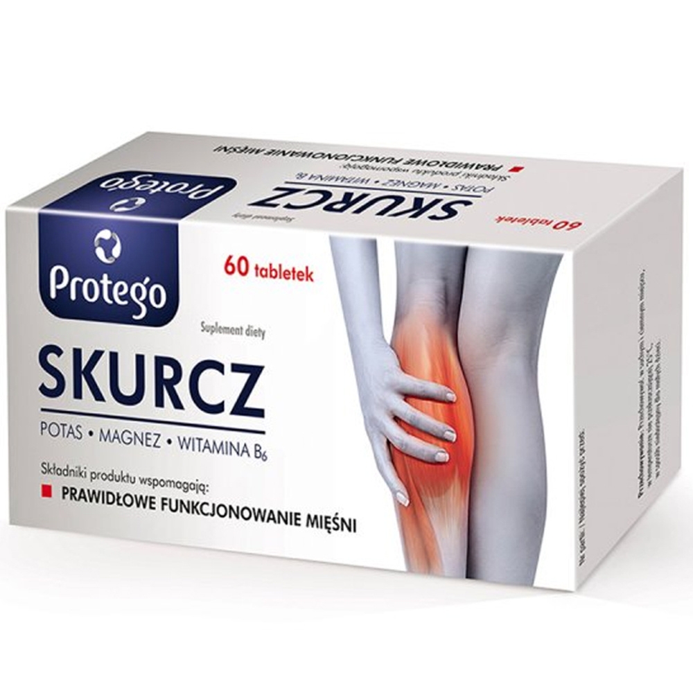 Protego Skurcz Suplement Diety Wsparcie Mięśni Magnez Potas 60 Tabletek