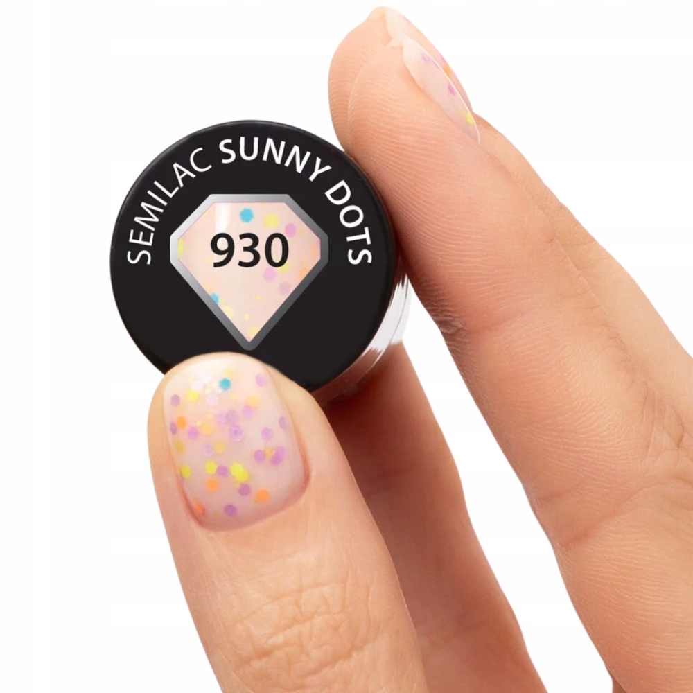 Semilac Lakier Hybrydowy Do Paznokci Manicure Pedicure 930 Sunny Dots 7ml