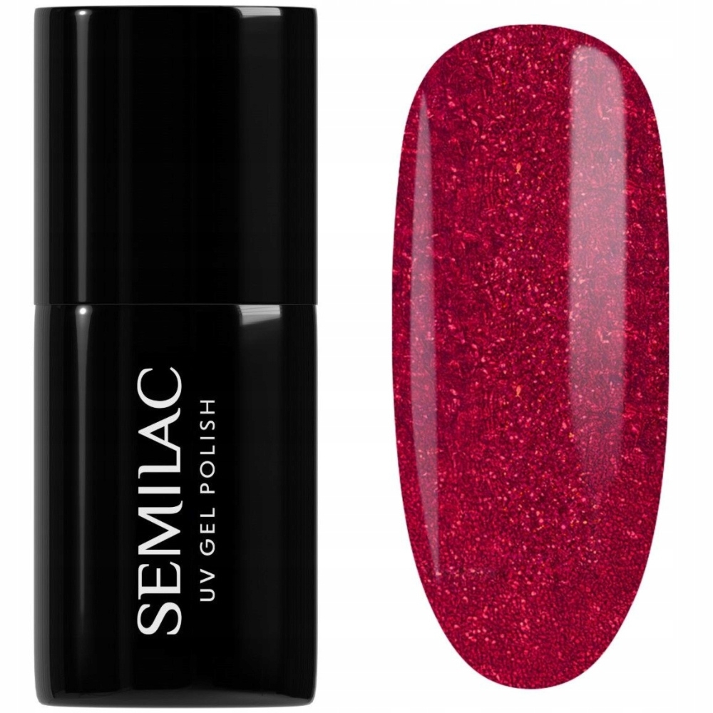 Semilac Lakier Hybrydowy Do Paznokci Manicure Brokat 181 Spicy Salsa 7ml