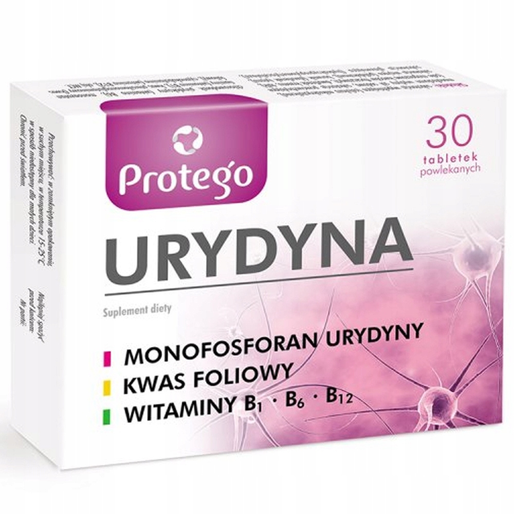 Protego Urydyna Suplement Diety Kwas Foliowy Układ Nerwowy 30 Tabletek