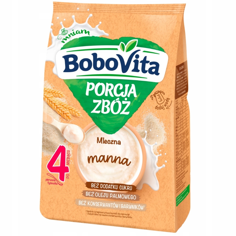 Bobovita Porcja Zbóż Mleczna Kaszka Manna Dla Dzieci Po 4 Miesiącu 210g