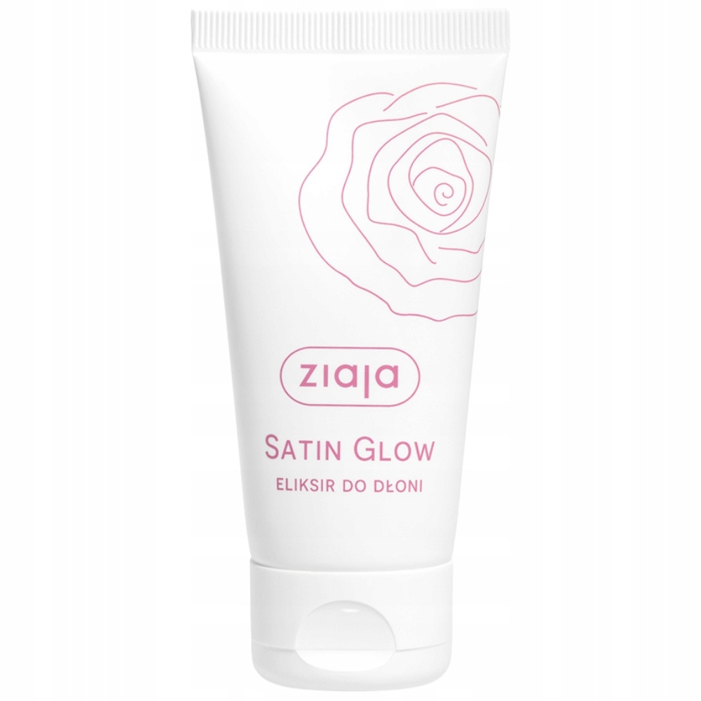 Ziaja Satin Glow Eliksir Do Dłoni Wygładzający Krem Do Rąk Płatki Róży 50ml
