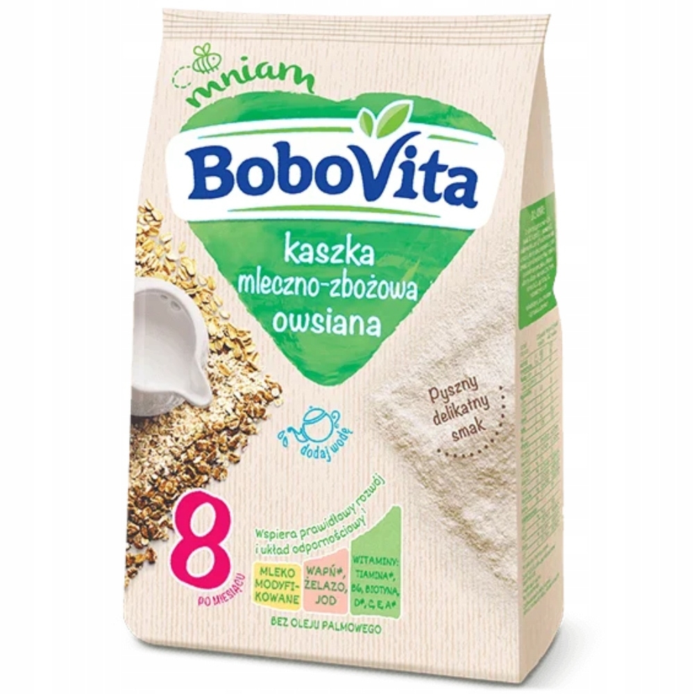 Bobovita Mleczno Zbożowa Kaszka Dla Dzieci Po 8 Miesiącu Owsiana 230g