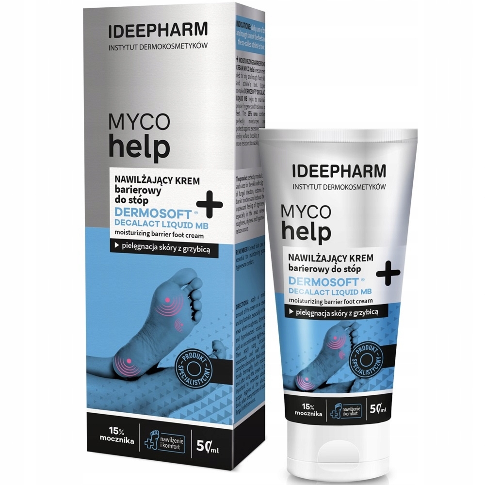 Myco Help Krem Barierowy Nawilżający Do Stóp Szorstkich z 15% Mocznik 50ml