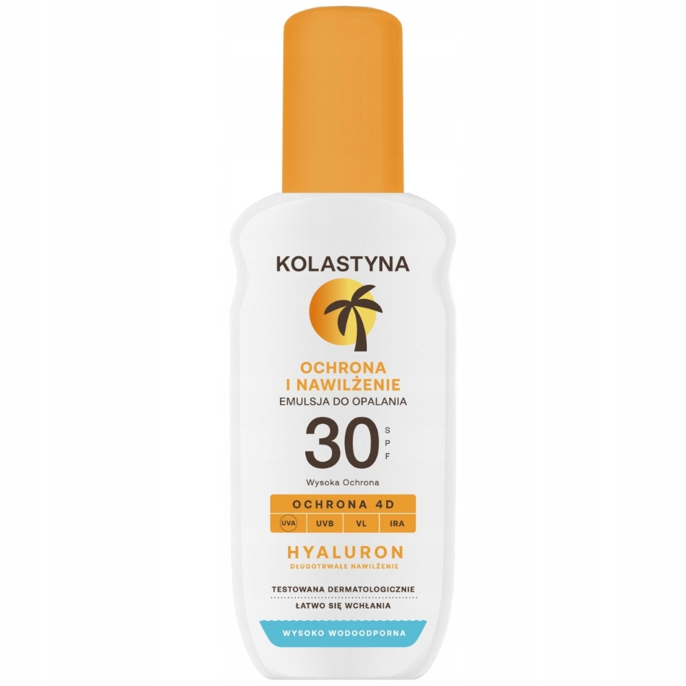 Kolastyna Hyaluron Wodoodporna Emulsja Do Opalania Ochronna 4D SPF 30 150ml