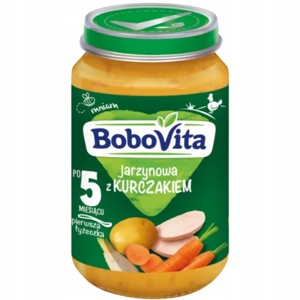 Bobovita Obiadek Dla Dzieci Jarzynowa z Kurczakiem Po 5 Miesiącu 190g