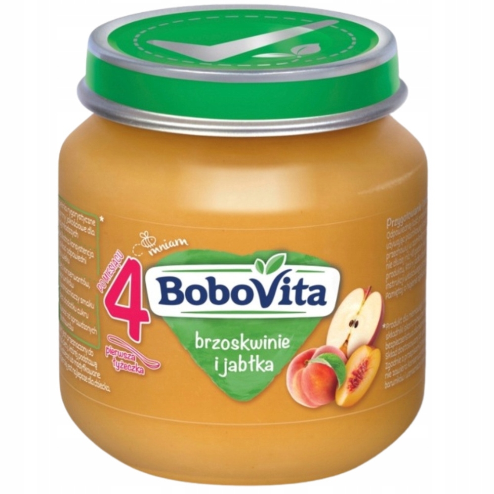 Bobovita Deserek Owocowy Dla Dzieci Brzoskwinie i Jabłka Po 4 Miesiącu 125g