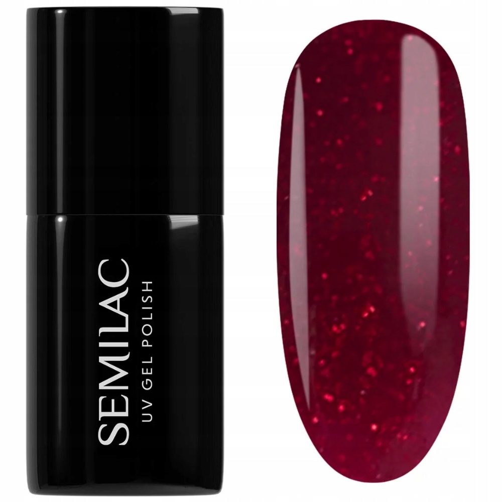 Semilac Lakier Hybrydowy Do Paznokci Manicure Czerwony 954 Silky Rouge 7ml