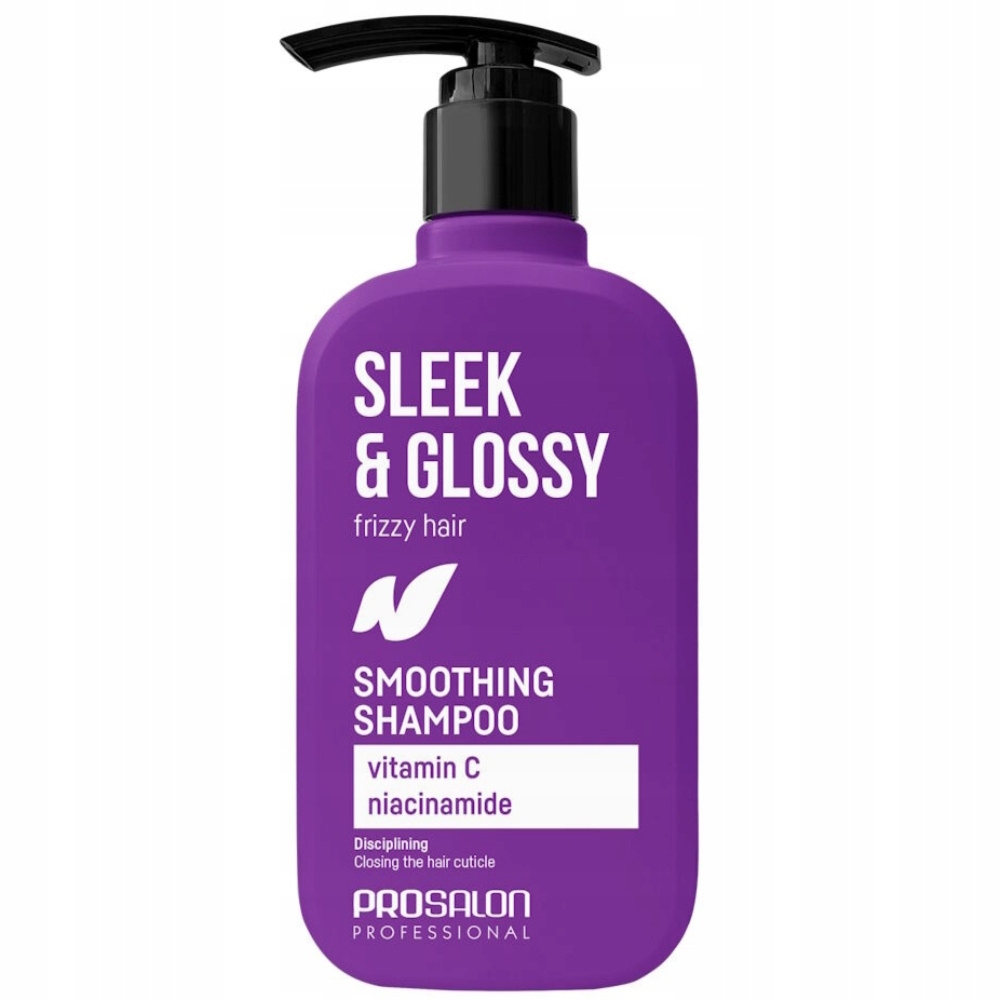 Prosalon Sleek Glossy Wygładzający Szampon Do Włosów Zniszczonych 375ml