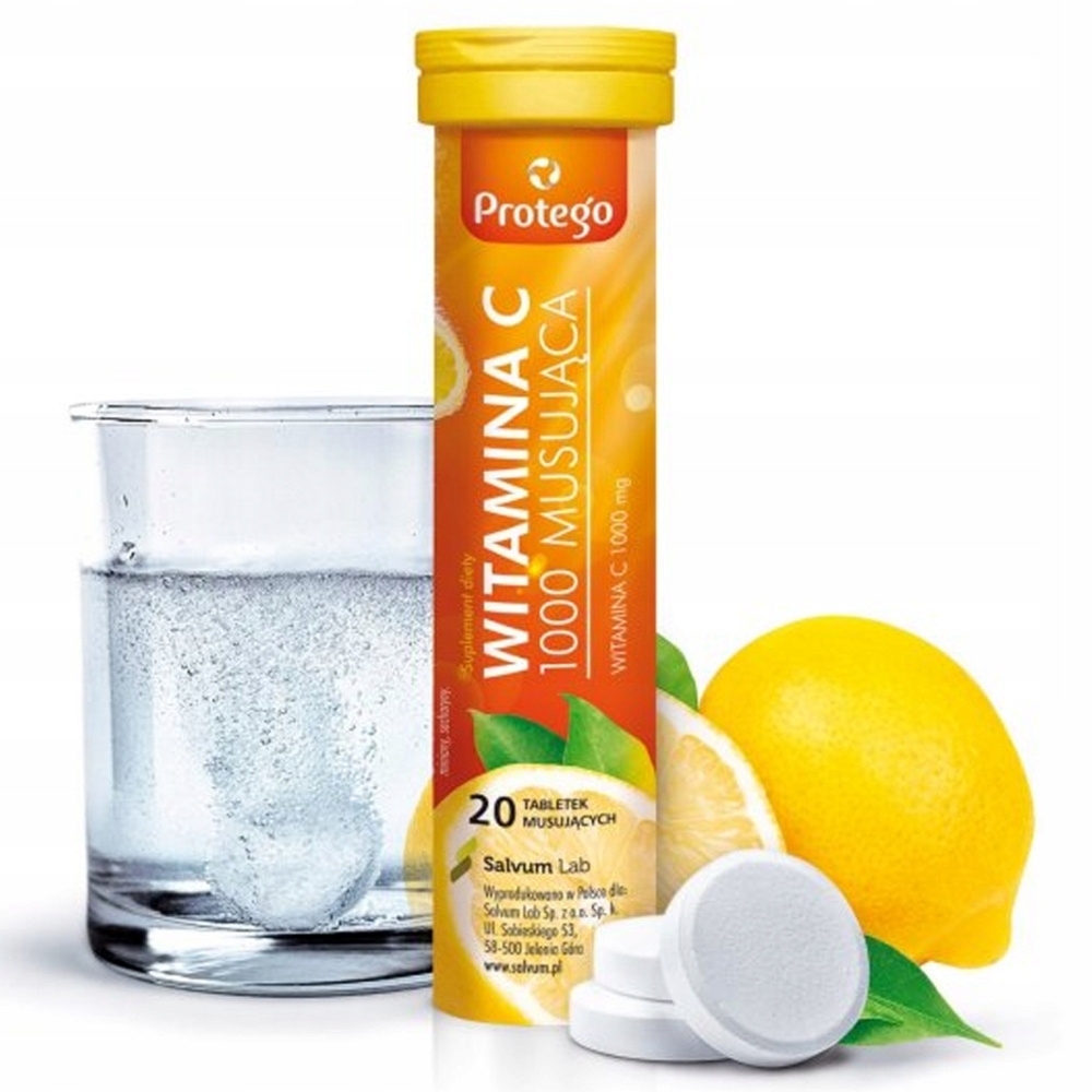 Protego Witamina C 1000 Suplement Diety Układ Odpornościowy 20 Tabletek