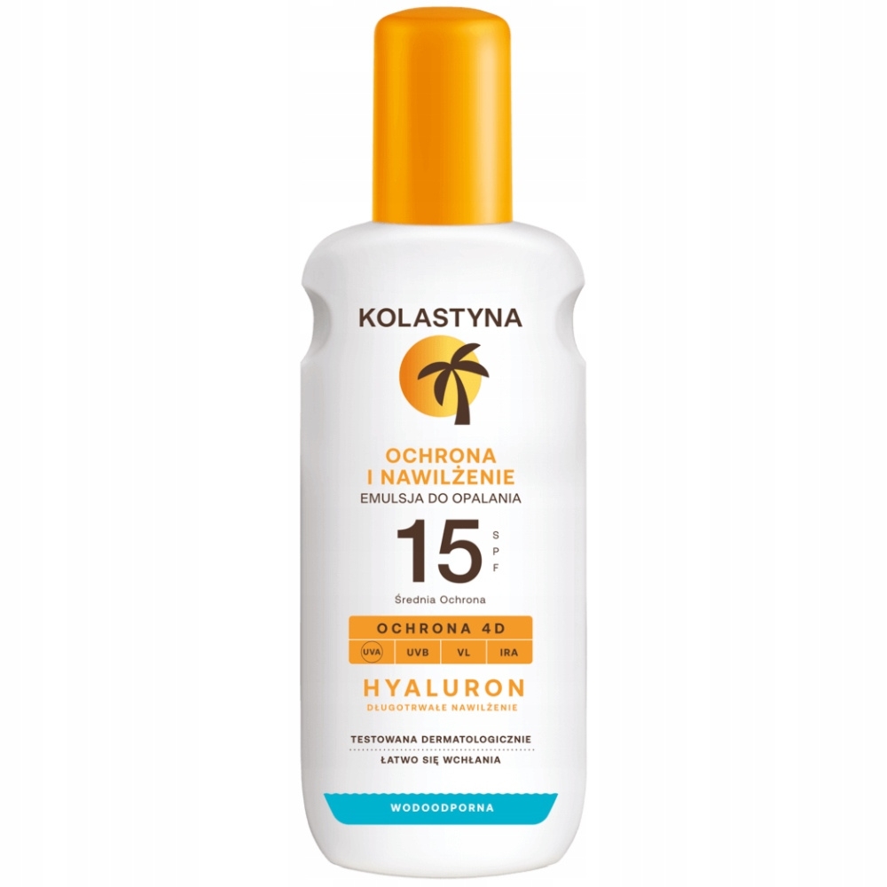 Kolastyna Hyaluron Wodoodporna Emulsja Do Opalania Ochronna SPF 15 200ml