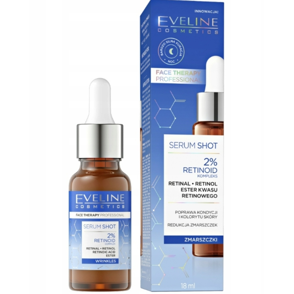 Eveline Face Therapy Przeciwzmarszczkowe Serum Do Twarzy Szyi Retinol 18ml