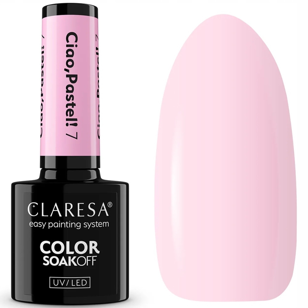 Claresa Lakier Hybrydowy Do Paznokci Pastelowy Róż Ciao Pastel 7 5g