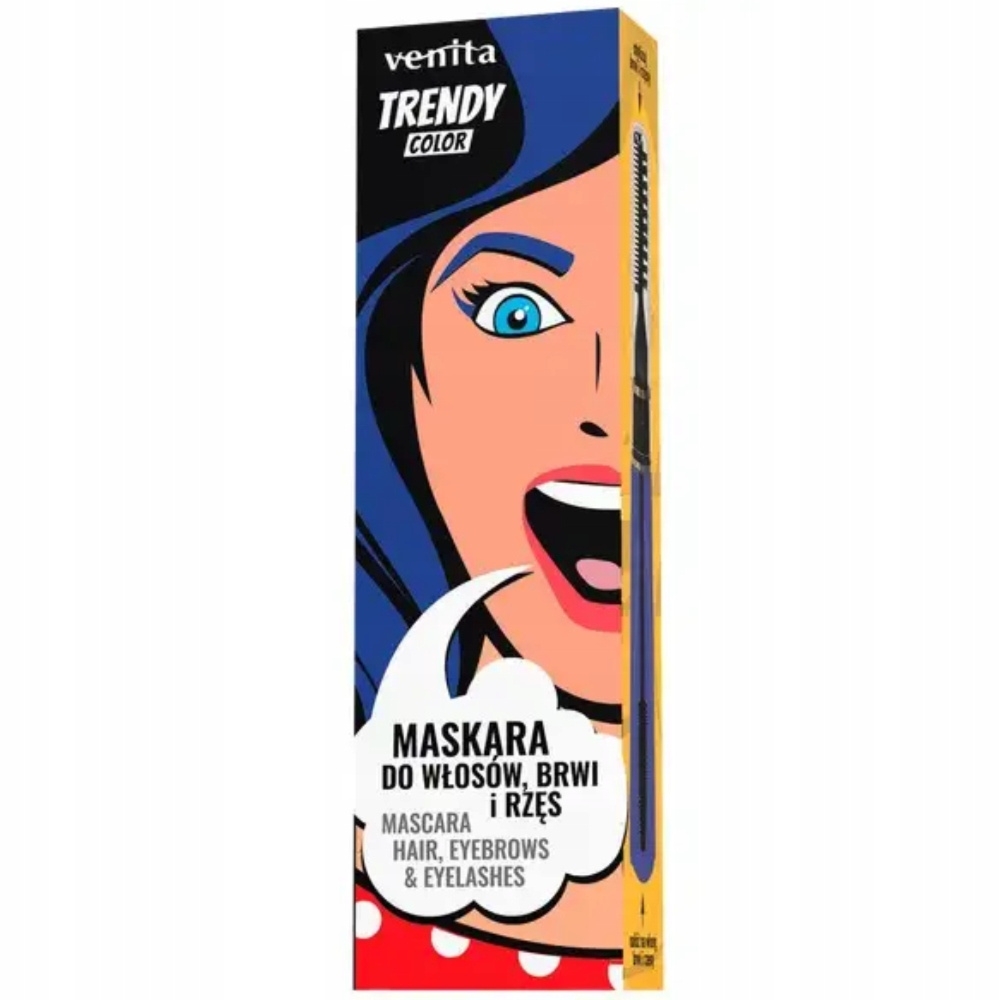 Venita Trendy Color 3w1 Maskara Do Rzęs Brwi Włosów 39 Kosmiczny Błękit