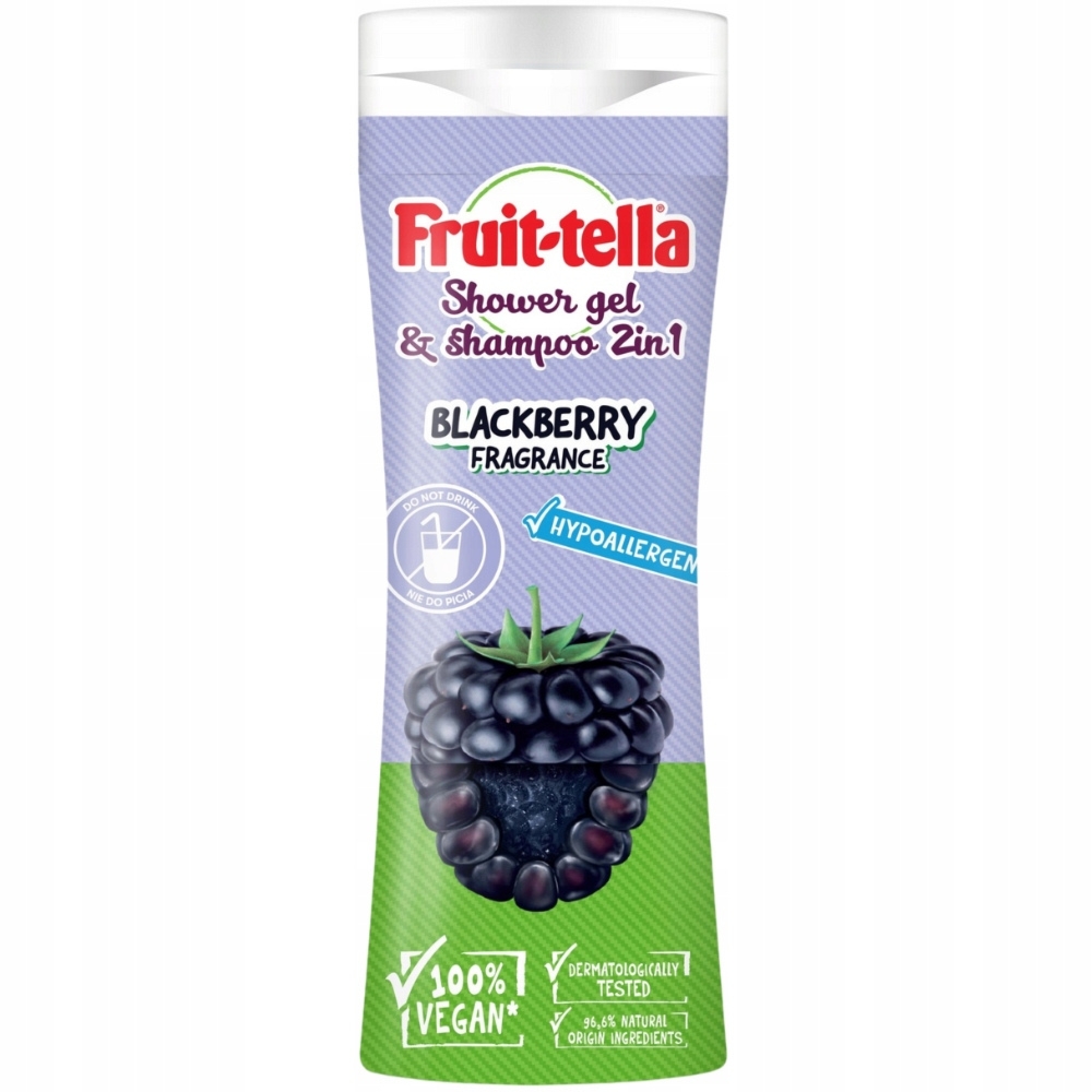 Fruit-Tella 2w1 Żel Pod Prysznic i Szampon Do Włosów Owocowy Jeżyna 300ml