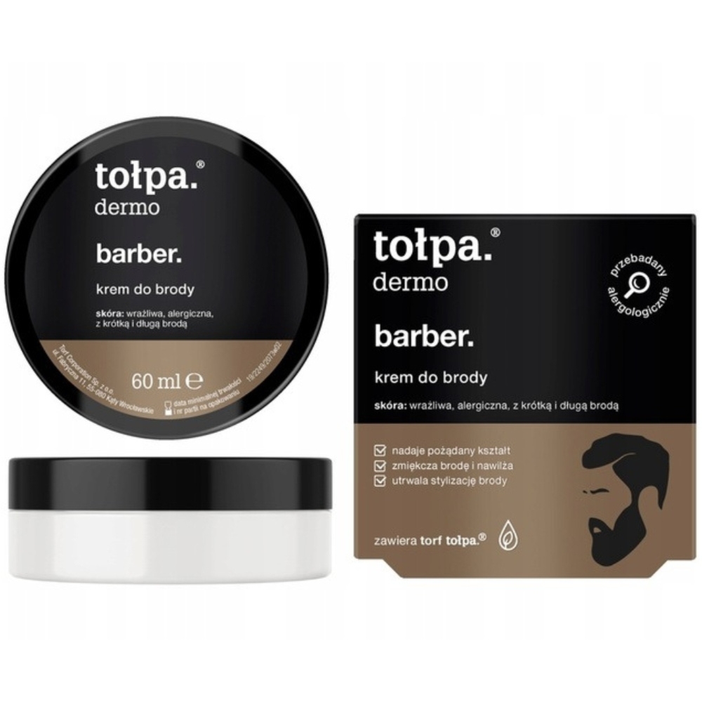 Tołpa Dermo Barber Nawilżający Krem Do Stylizacji Brody Zmiękczający 60ml