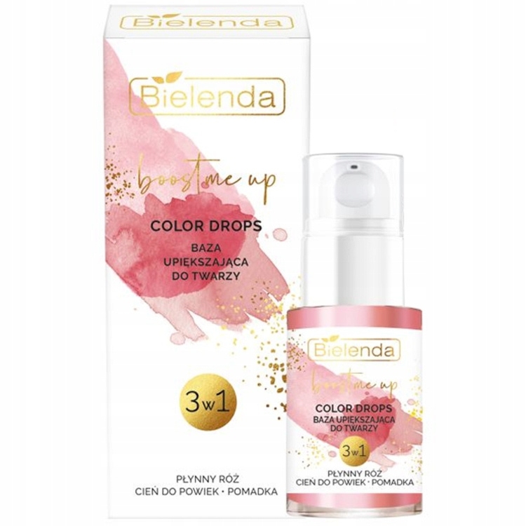 Bielenda Boost Me Up Color Drops Baza Upiększająca Do Twarzy 3w1 15ml