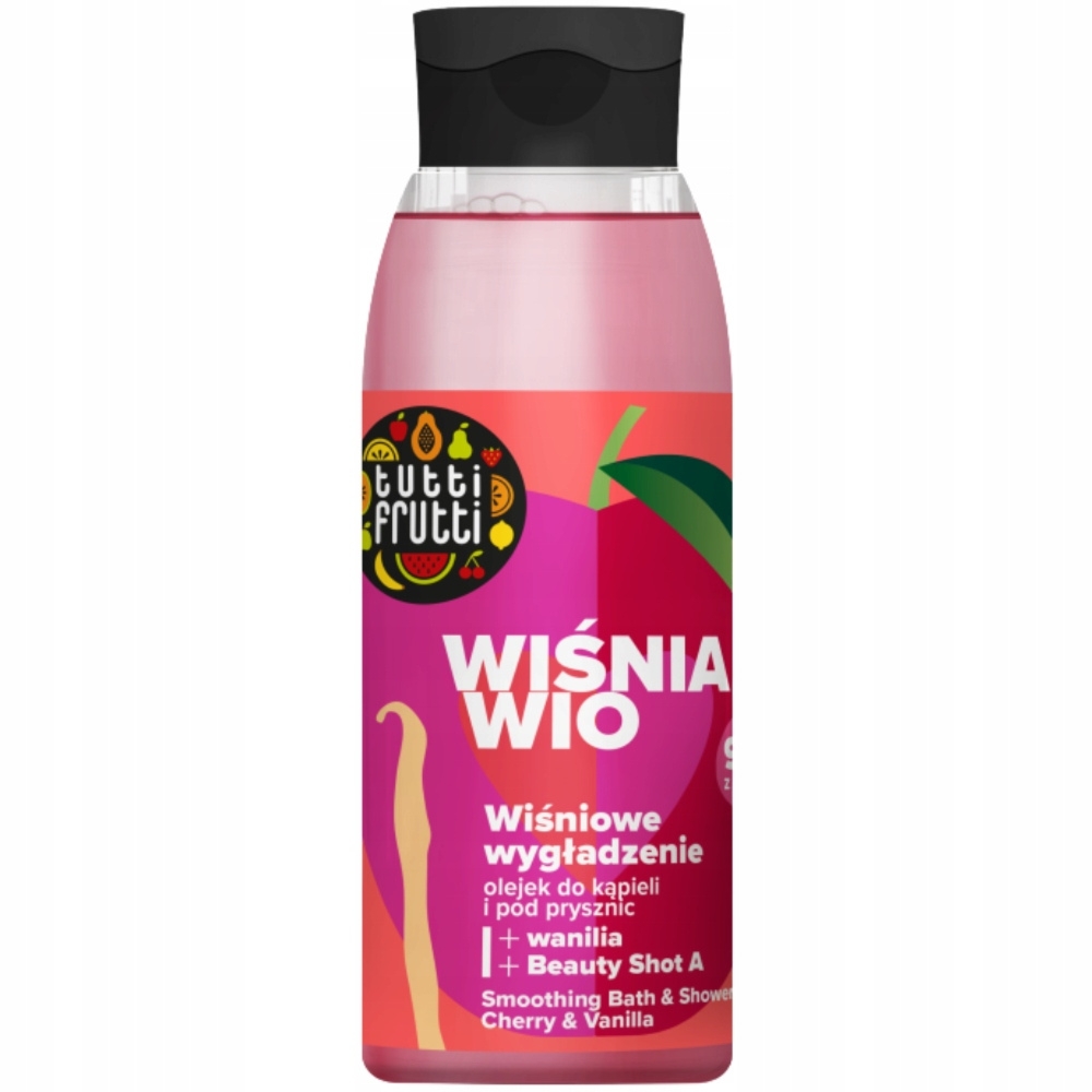 Tutti Frutti Wygładzający Olejek Do Kąpieli i Pod Prysznic Wiśnia 400ml