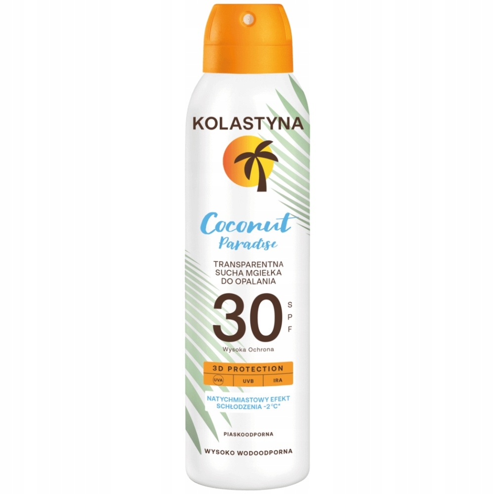 Kolastyna Coconut Paradise Wodoodporna Mgiełka Do Opalania SPF 30 150ml