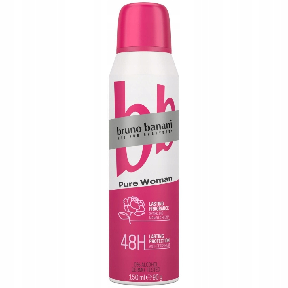 Bruno Banani Pure Woman Antyperspirant Damski 48h Owocowo Kwiatowy 150ml