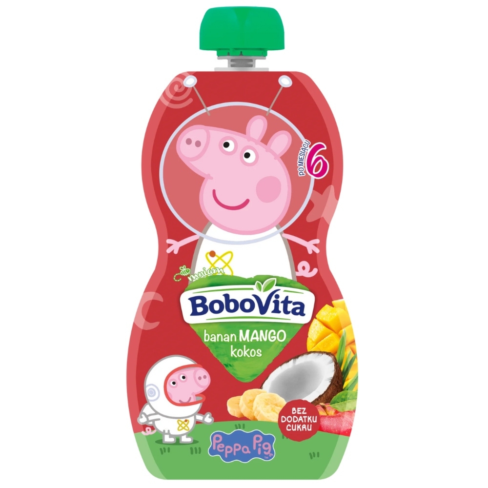 Bobovita Deser Dla Dzieci Banan Mango z Musem Kokosowym Po 6 Miesiącu 100g