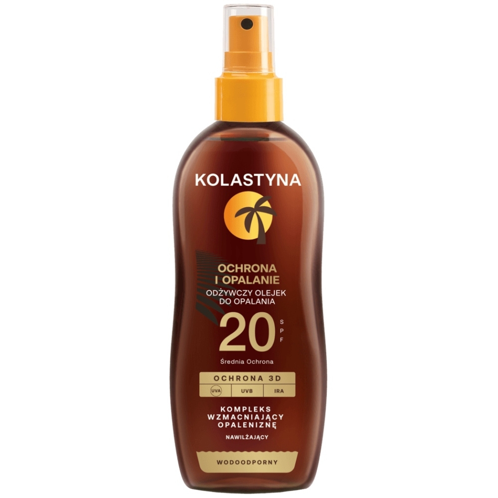 Kolastyna Nawilżający Olejek Do Opalania Wodoodporny SPF 20 Spray 150ml