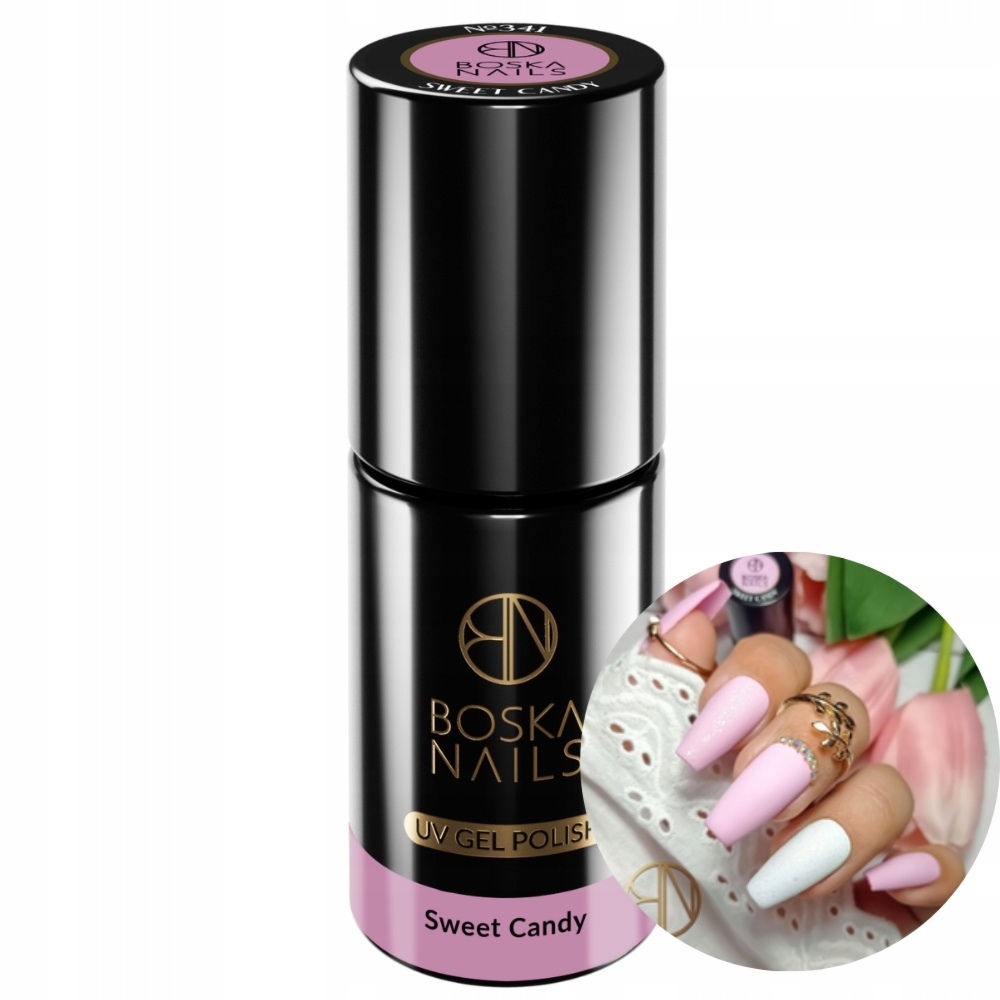 Boska Nails Divine Lakier Hybrydowy Do Paznokci Różowy 341 Sweet Candy 6ml