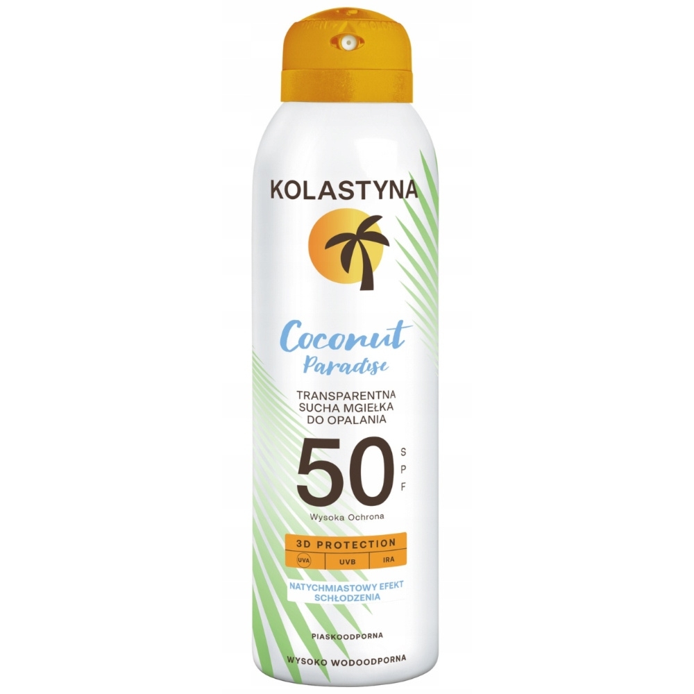 Kolastyna Coconut Paradise Wodoodporna Mgiełka Do Opalania SPF 50 150ml