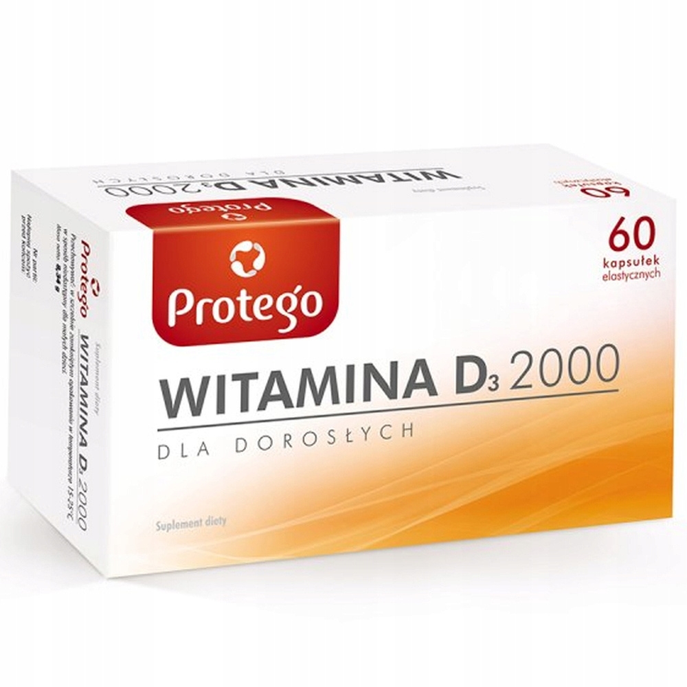 Protego Witamina D3 2000 Suplement Diety Zdrowe Kości Zęby 60 Kapsułek