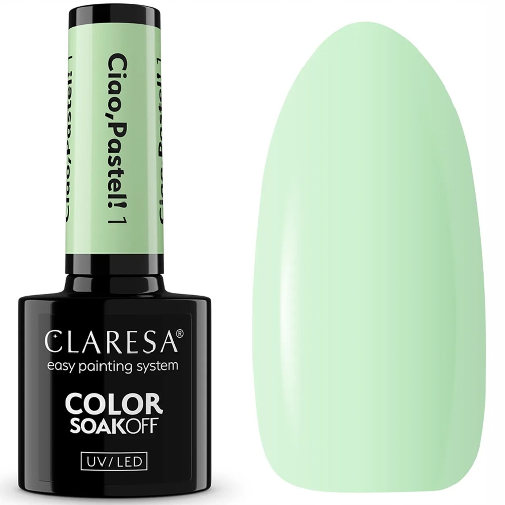 Claresa Lakier Hybrydowy Do Paznokci Pastelowa Zieleń Ciao Pastel 1 5g