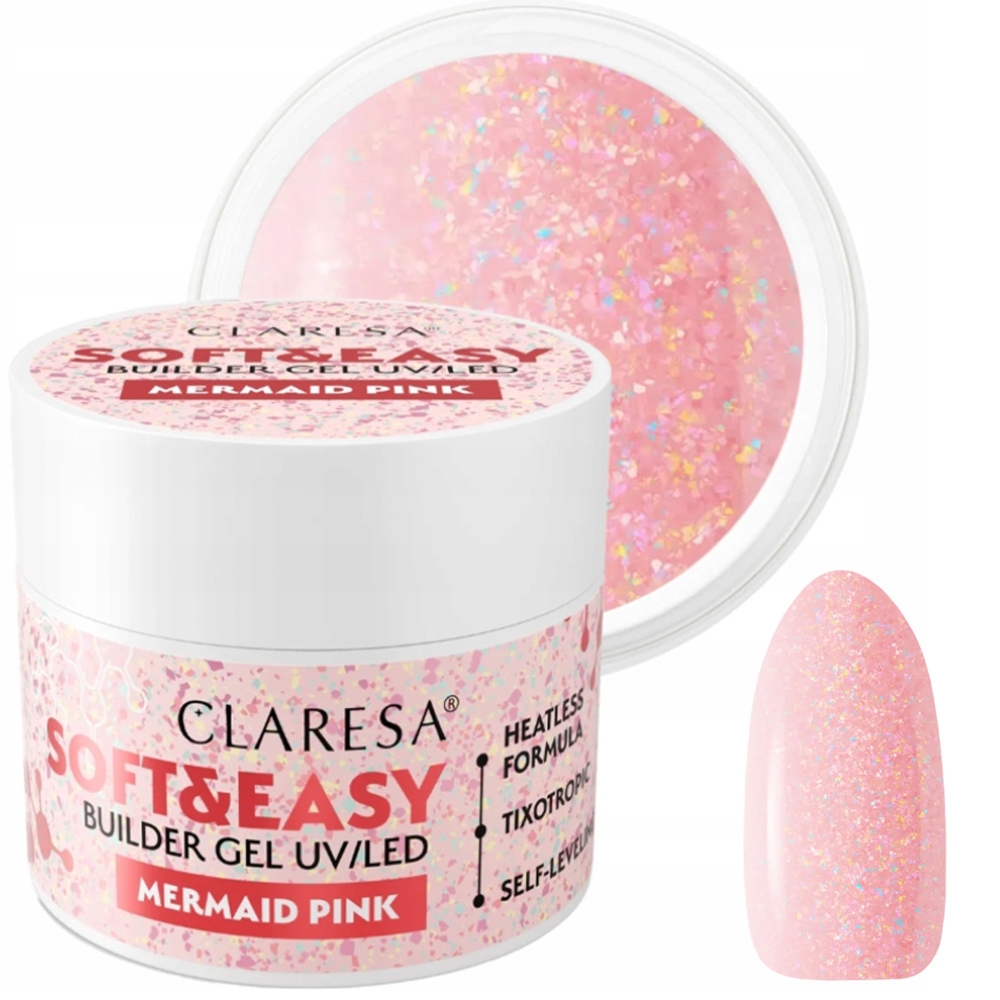 Claresa Soft Easy Builder Gel Żel Budujący Mermaid Pink Mlecznoróżowy 12g