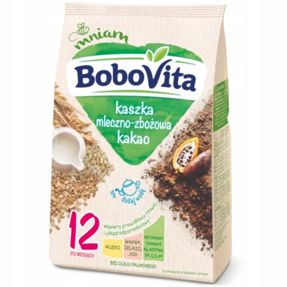 Bobovita Mleczno Zbożowa Kaszka Dla Dzieci Po 12 Miesiącu Kakao 230g