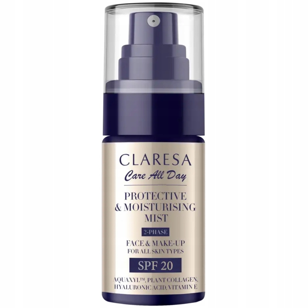 Claresa Care All Day Nawilżająca Mgiełka Do Twarzy Makijażu z SPF 20 50ml