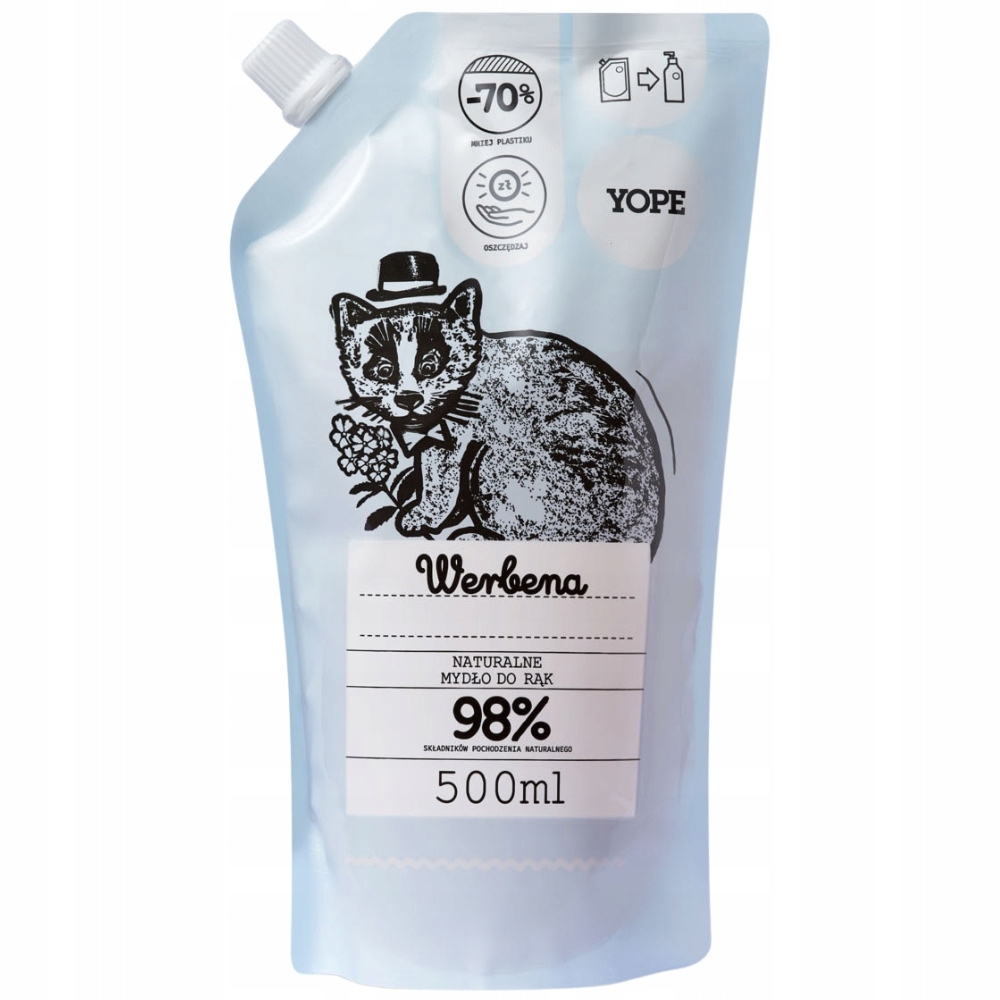 Yope Naturalne Mydło w Płynie Do Rąk Cytrusowe Werbena Zapas Doypack 500ml