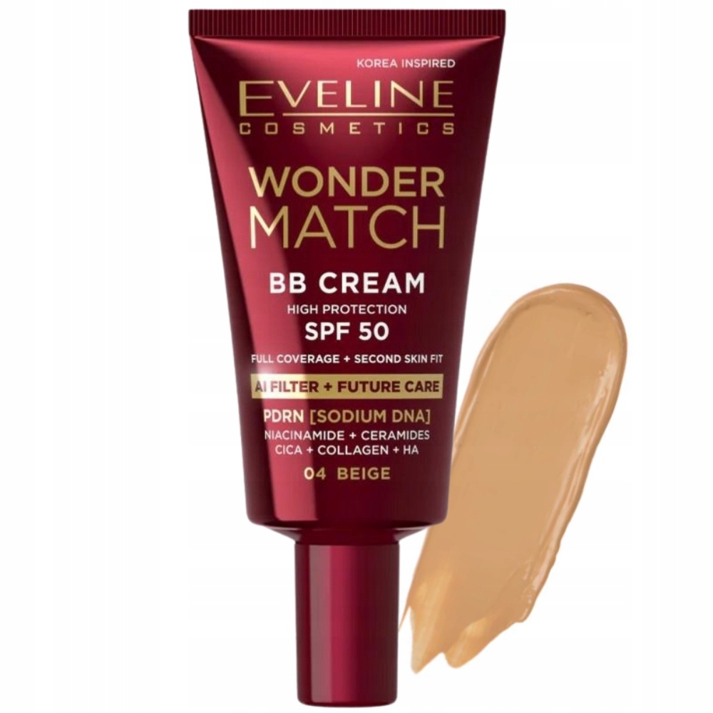 Eveline Cosmetics Wonder Match Krem BB do Twarzy SPF50 Kryjący 04 Beige