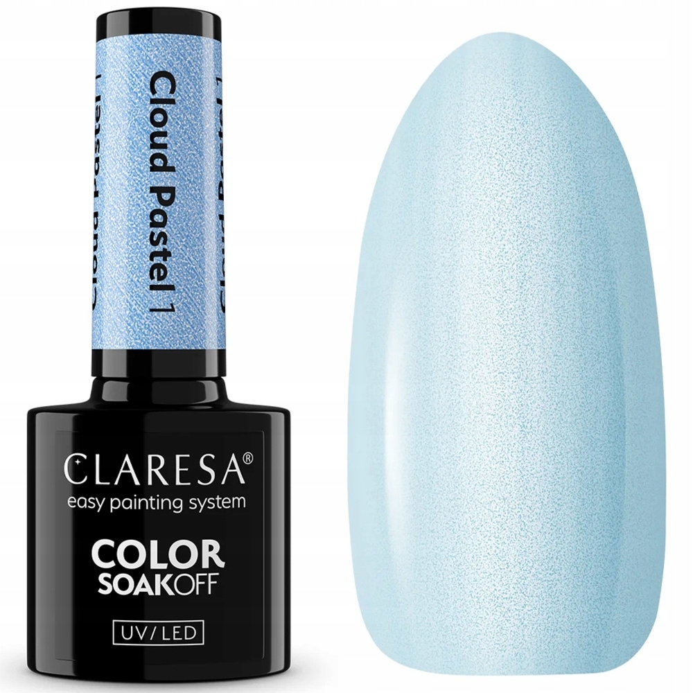 Claresa Lakier Hybrydowy Do Paznokci Perłowy Błękit Cloud Pastel 1 5g