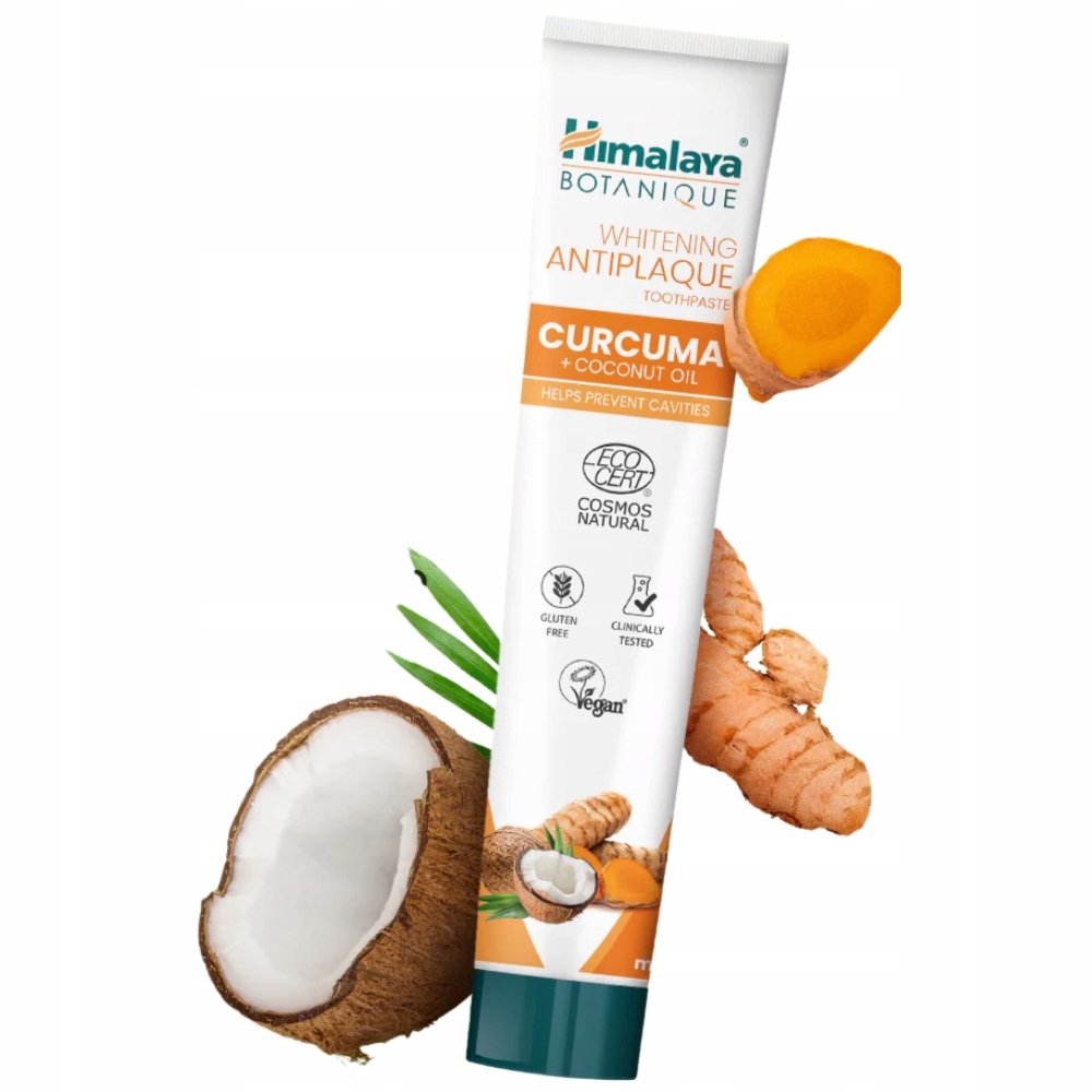 Himalaya Botanique Wybielająca Pasta Do Zębów Kurkuma i Olej Kokosowy 75ml