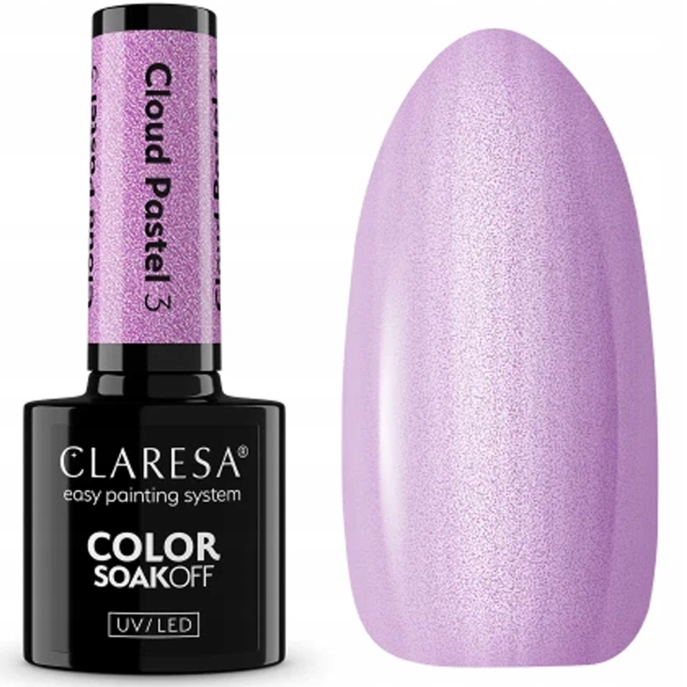Claresa Lakier Hybrydowy Do Paznokci Perłowy Liliowy Cloud Pastel 3 5g