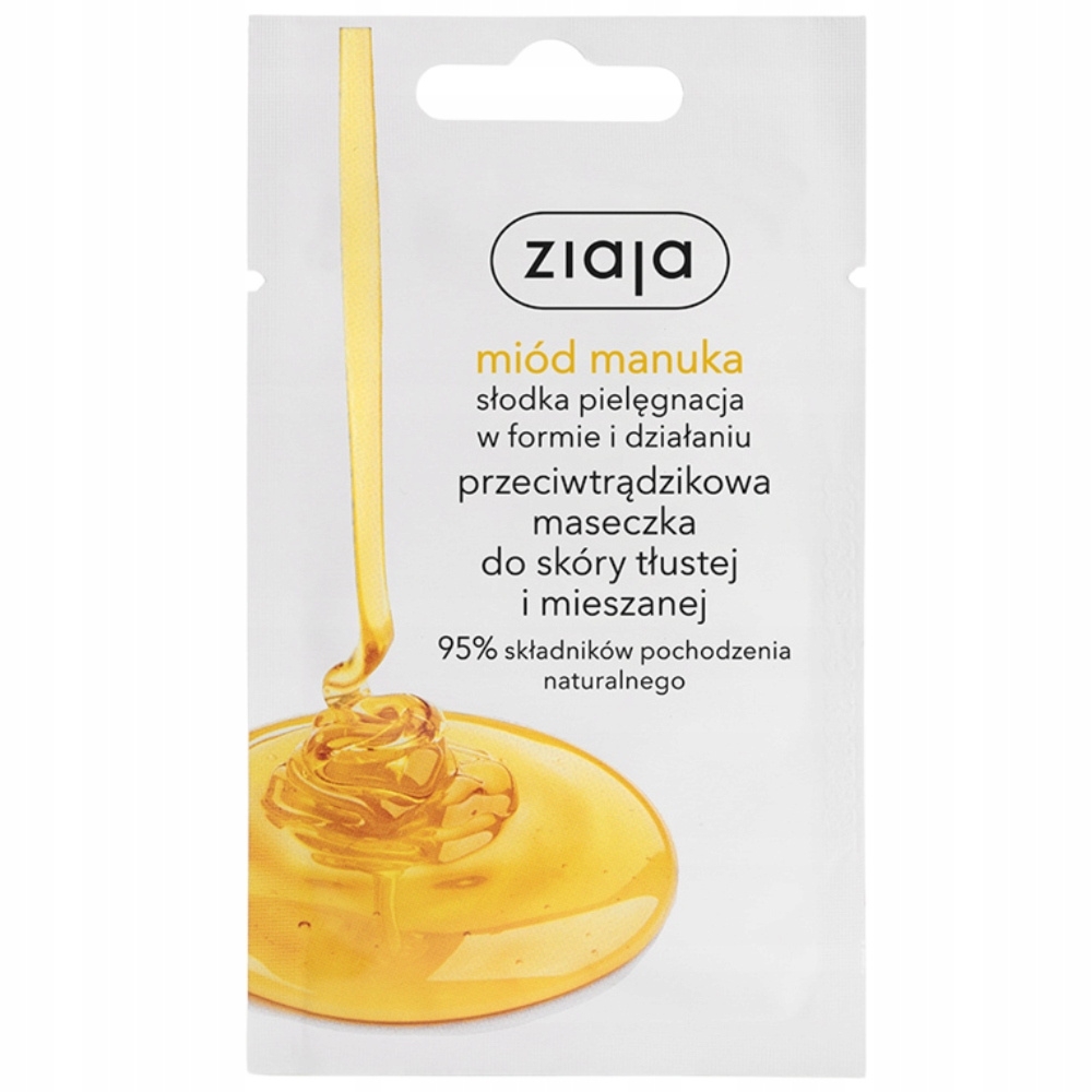 Ziaja Miód Manuka Przeciwtrądzikowa Maseczka Do Twarzy Cera Tłusta 7ml
