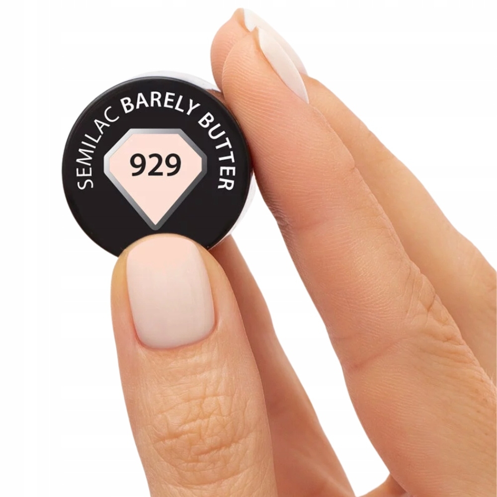 Semilac Lakier Hybrydowy Do Paznokci Manicure Beżowy 929 Barely Butter 7ml