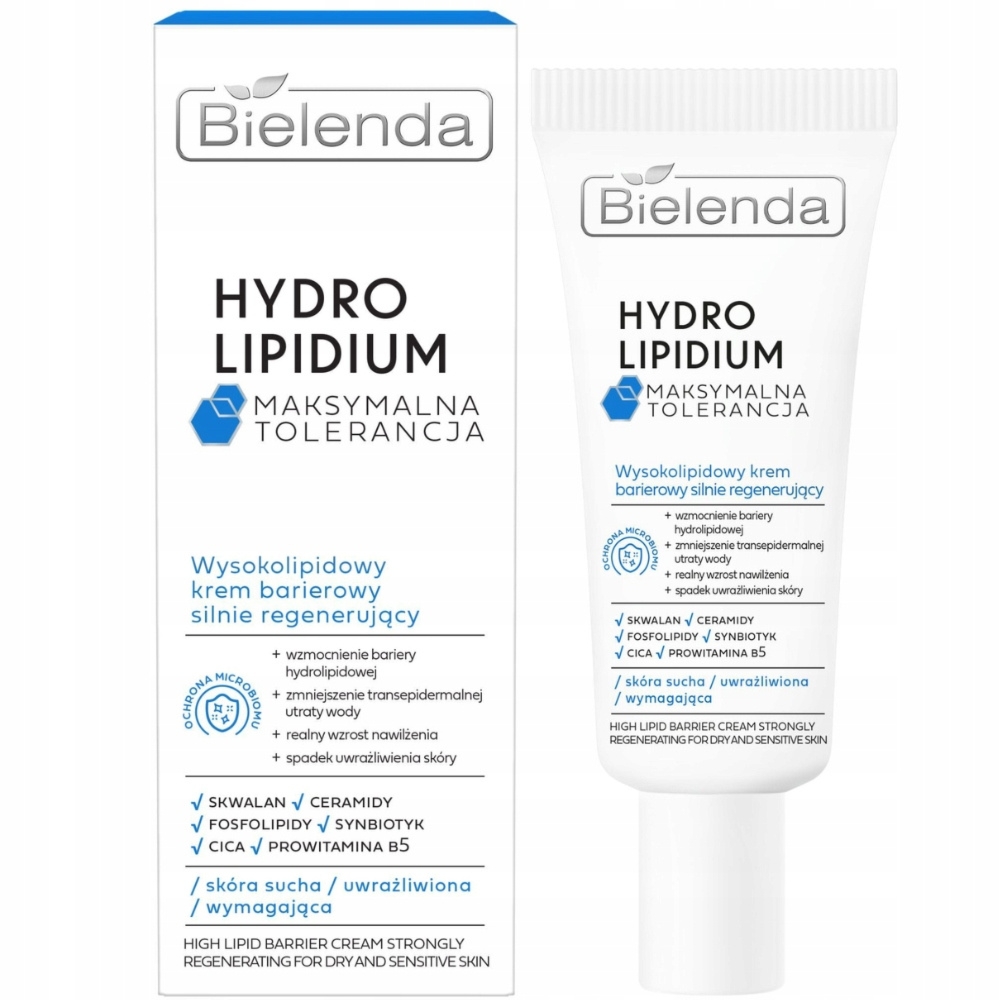 Bielenda Hydro Lipidium Barierowy Silnie Regenerujący Krem Do Twarzy 50ml
