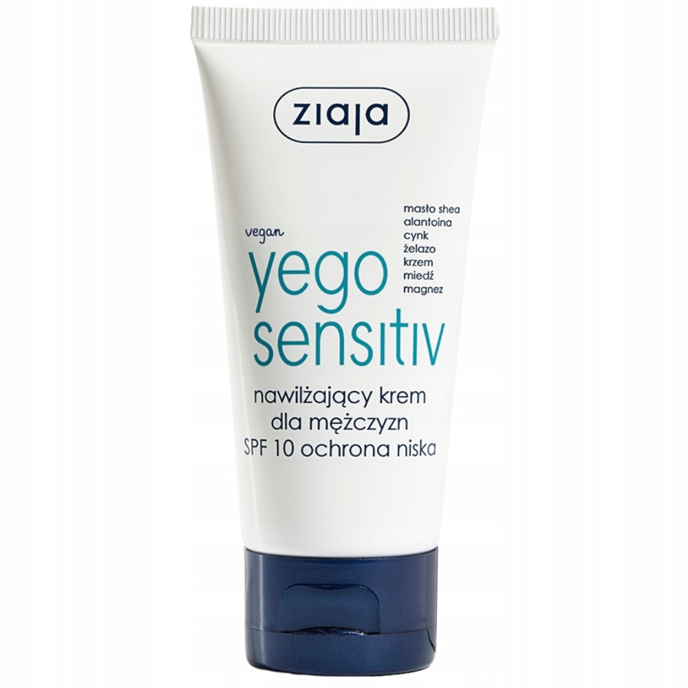 Ziaja Yego Sensitiv Nawilżający Krem Do Twarzy Dla Mężczyzn SPF 10 50ml