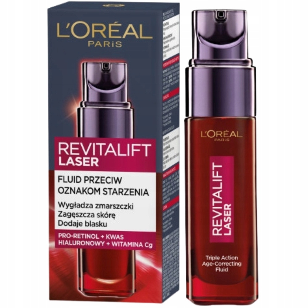 Loreal Revitalift Laser Przeciwzmarszczkowy Fluid Serum Do Twarzy 30ml
