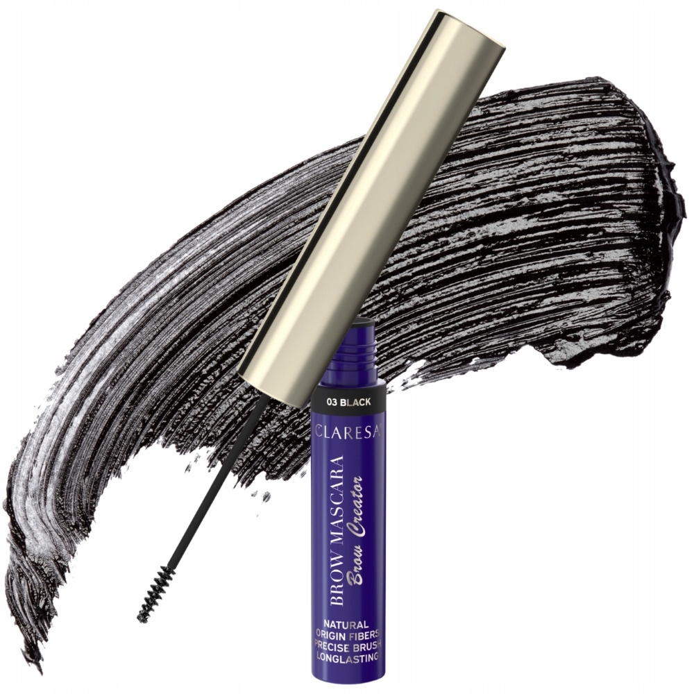 Claresa Brow Mascara Brow Creator Wodoodporny Czarny Tusz Do Brwi 03 Black