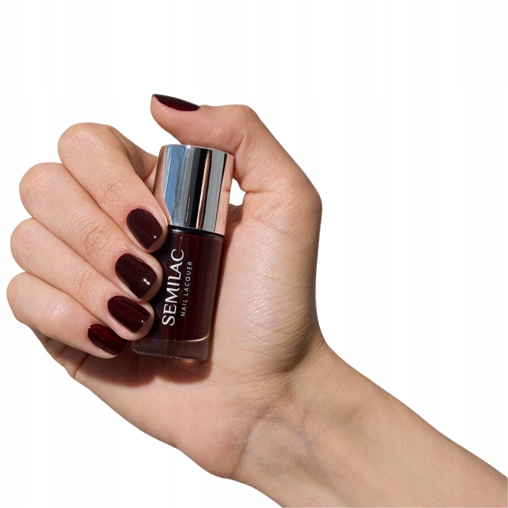Semilac Nail Lacquer Klasyczny Lakier Do Paznokci Burgund 112 Wine Red 9ml