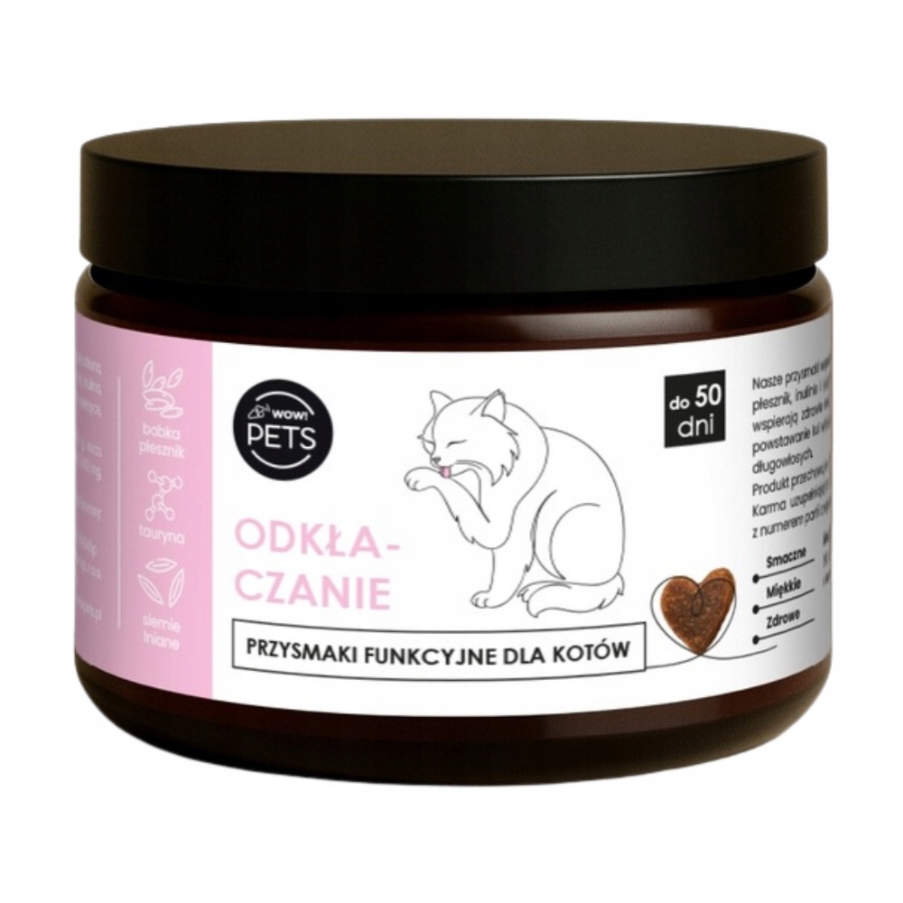Wow Pets Przysmaki Dla Kota Długowłosego Suplement Odkłaczanie Smaczki 100g