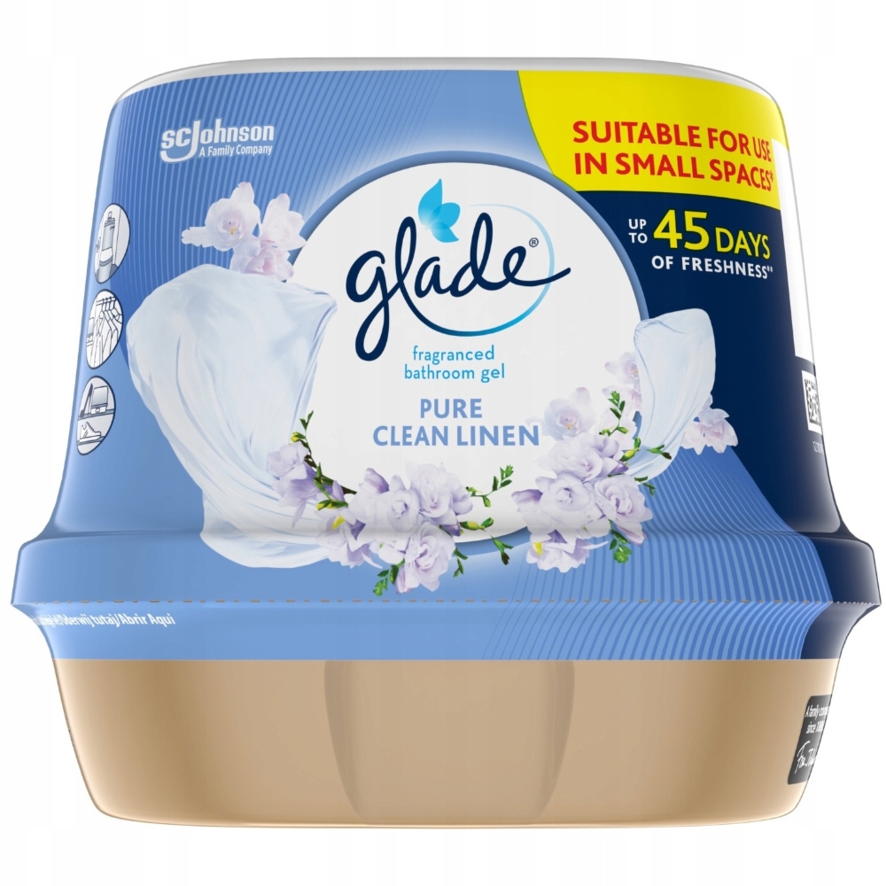 Glade Odświeżacz Powietrza Zapach Do Łazienki 45 Dni Pure Clean Linen 180g