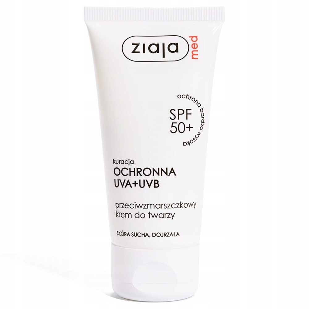 Ziaja Med Przeciwzmarszczkowy Krem Do Twarzy SPF50+UVA+UVB Skóra Sucha 50ml