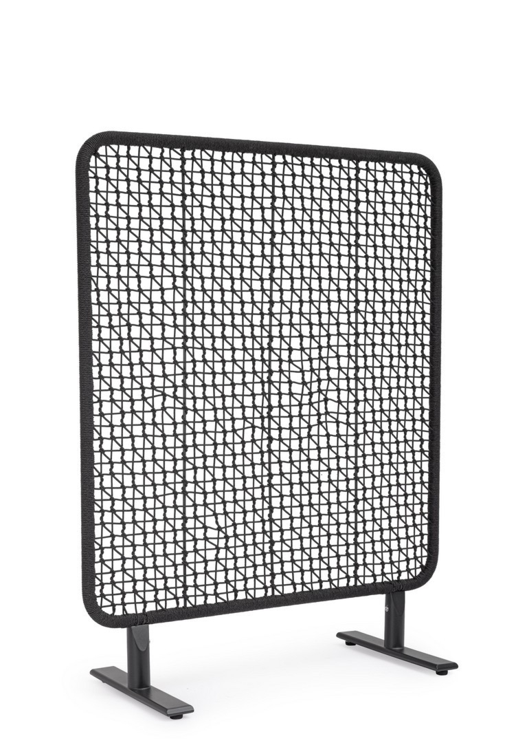 Parawan ogrodowy BABILO antracytowy 120x50 aluminium lina olefinowa Bizzotto