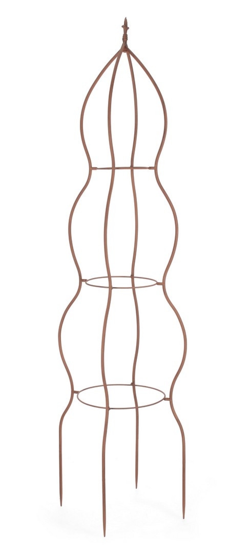 Podpórka do roślin pnących JEMMA rdzawy 34,5x34,5x174h stalowa Bizzotto